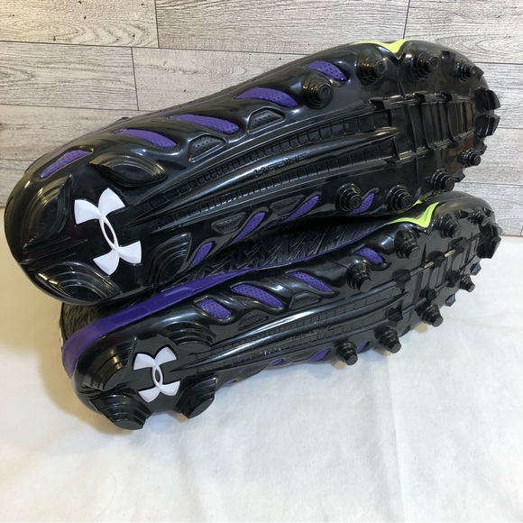 Under Armour UA Highlight Clutch-fit MC Football Cleats Black/Purple Size 16 main image 7